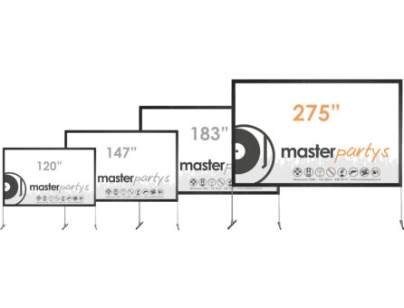 Master Partys beamerscherm 275" huren